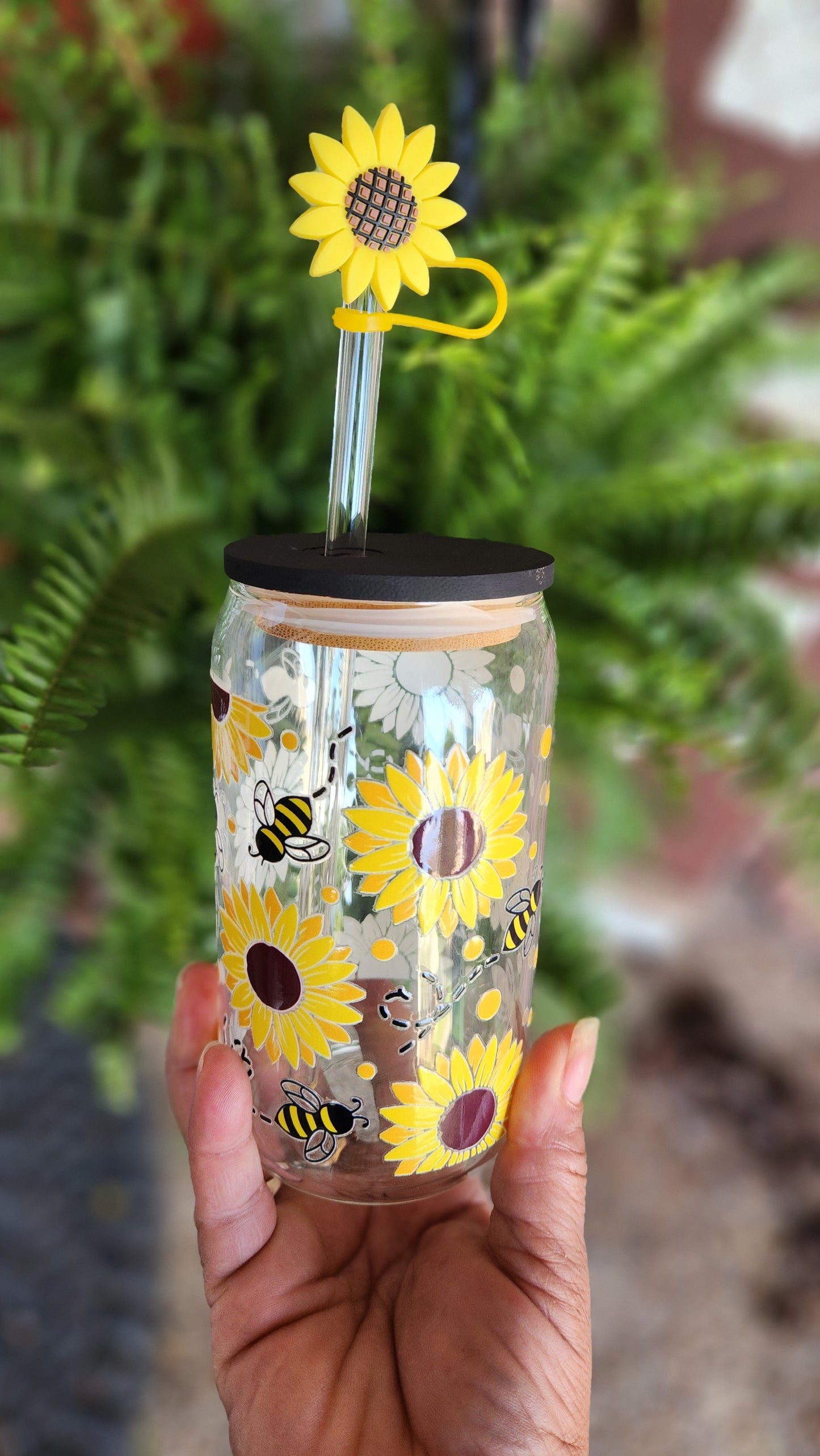 SUNFLOWER Glass Can