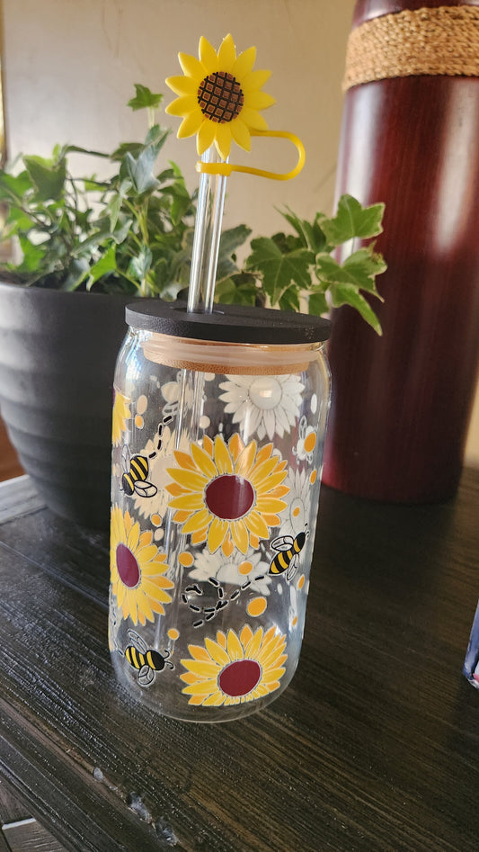 SUNFLOWER Glass Can